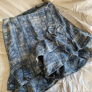 LRL Ralph Lauren jeans blue layered skirt